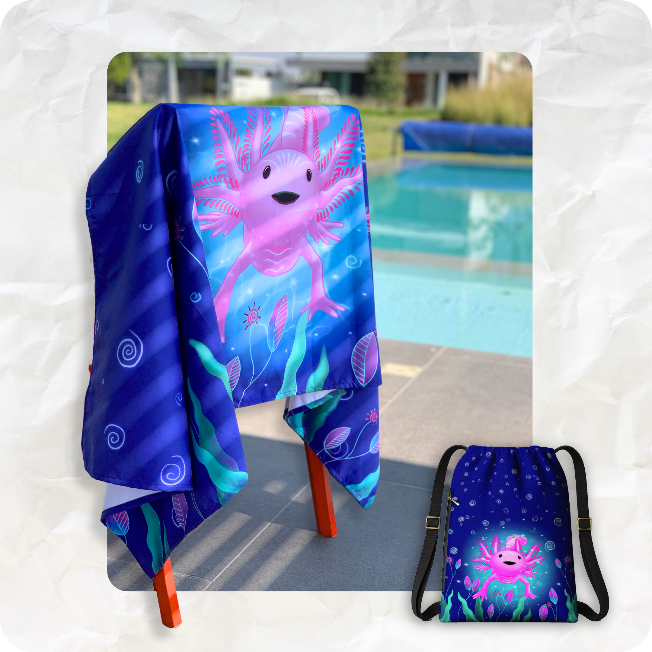 2 in 1 Beach TowelBackpack Teporingo