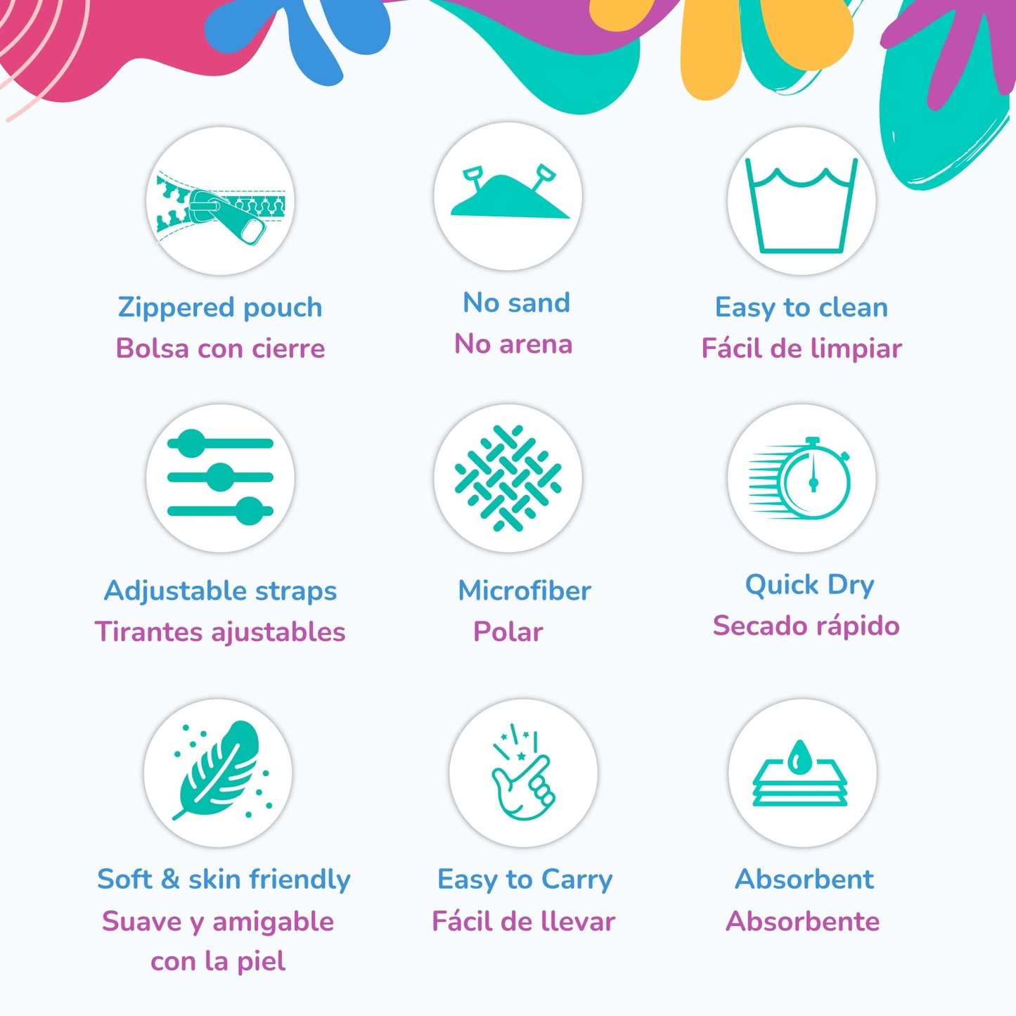 Pinata Pattern: 2-in-1 Beach Towel Backpack | Mexican Mochitoalla | Teporingo