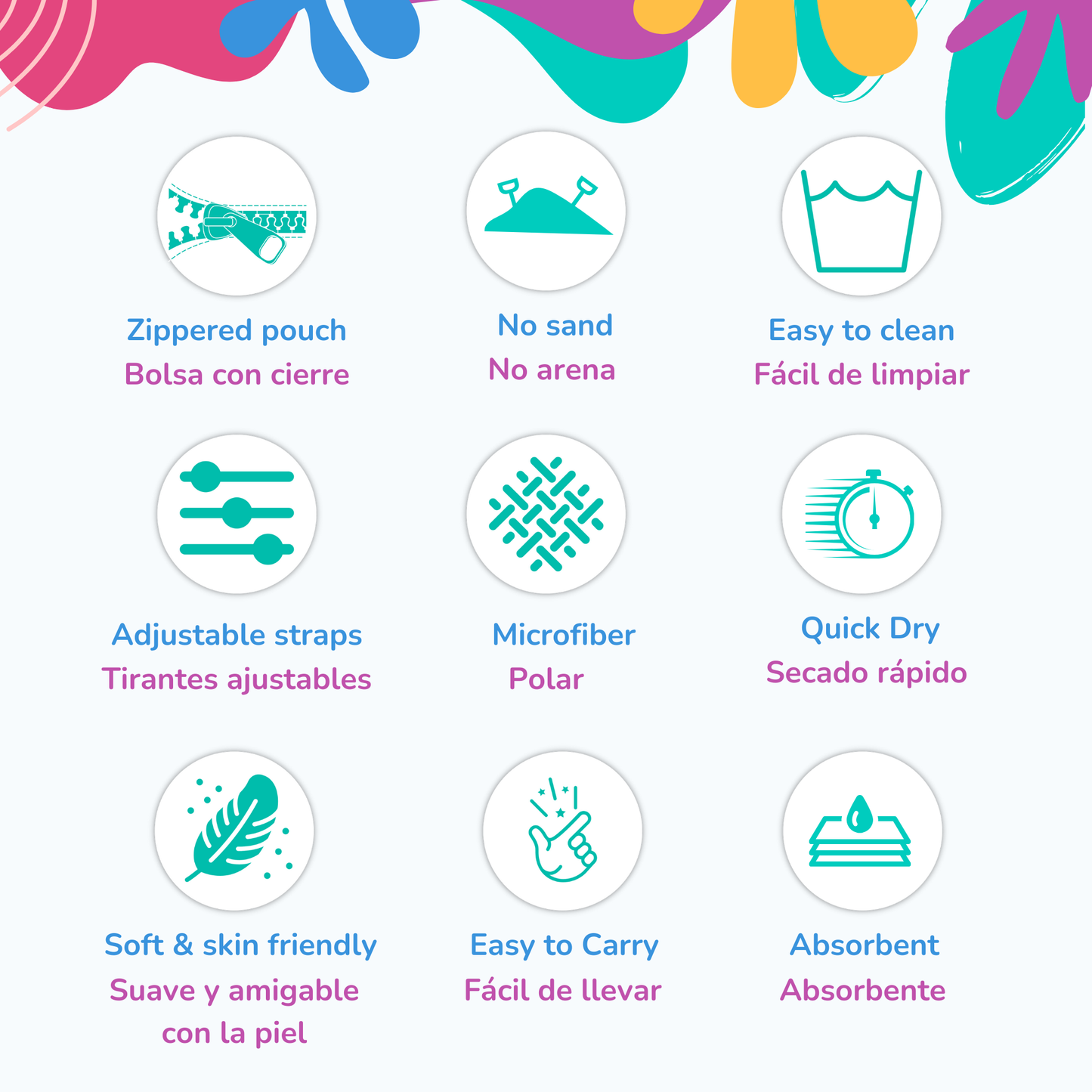 Authentic Tropical Pattern 2 in 1: beach towel-backpack design by Teporingo Mochitoalla