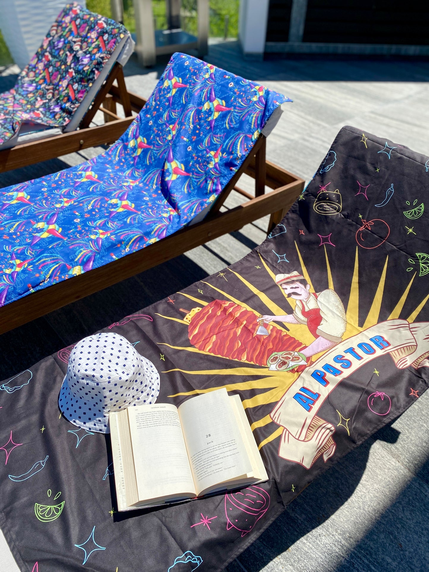 Authentic Mexican Taquero beach towel design by Teporingo Mochitoalla