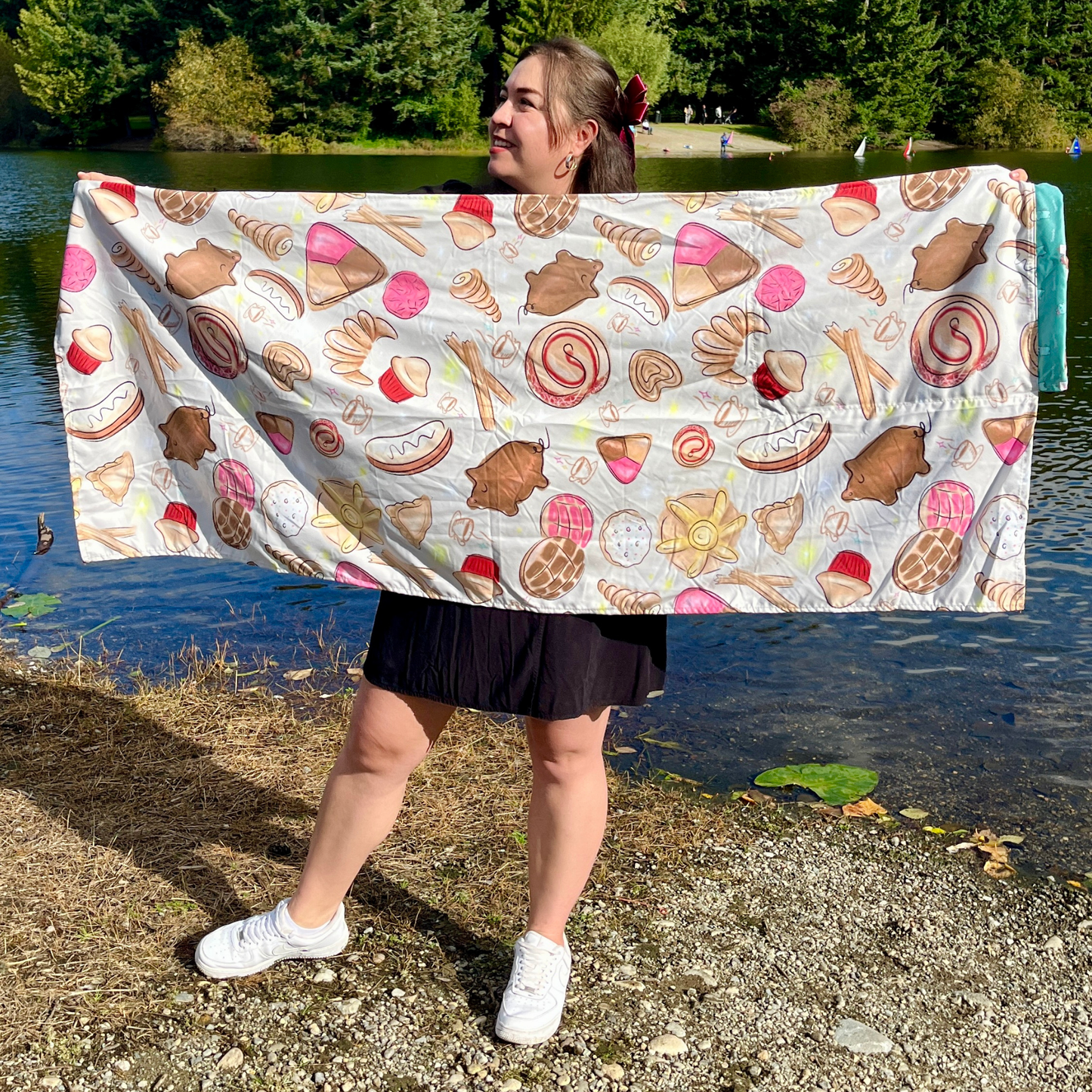 Authentic Mexican Pan Dulce beach towel design by Teporingo Mochitoalla