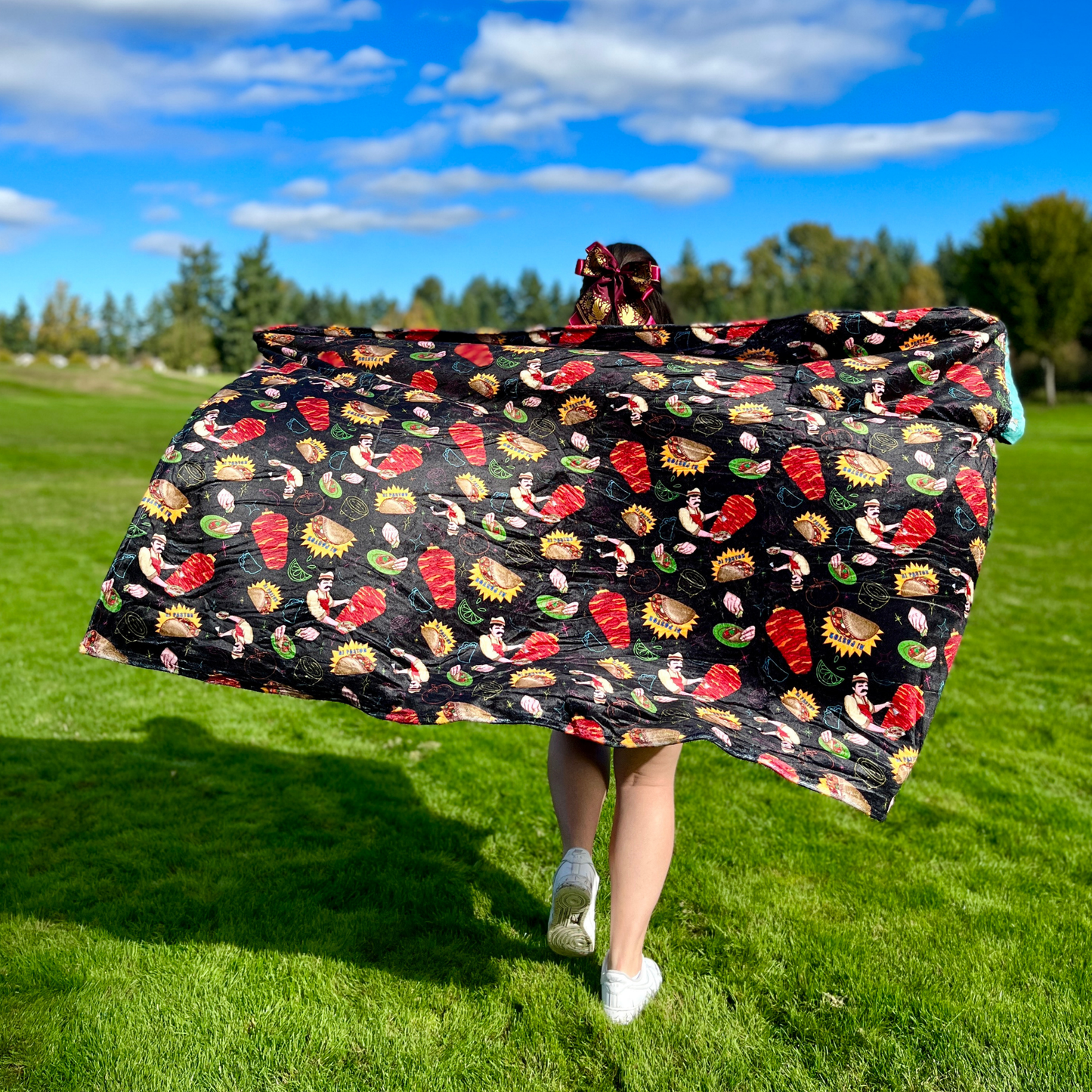 Tacos Pattern: 2 in 1 Blanket-Backpack | Cobichila