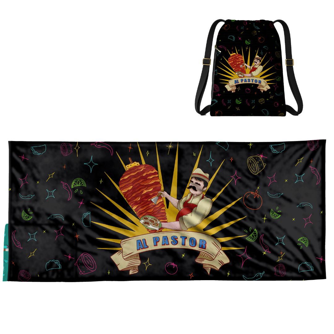 Taquero: 2-in-1 Beach Towel Backpack | Mexican Mochitoalla | Teporingo