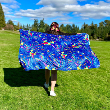 Pinata Pattern: 2-in-1 Cozy Blanket Backpack | Mexican Cobichila | Teporingo