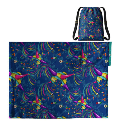 Pinata Pattern: 2-in-1 Cozy Blanket Backpack | Mexican Cobichila | Teporingo