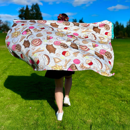 Pan Dulce Pattern: 2-in-1 Cozy Blanket Backpack | Mexican Cobichila | Teporingo