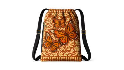 Monarch butterfly: 2-in-1 Beach Towel Backpack | Mexican Mochitoalla | Teporingo