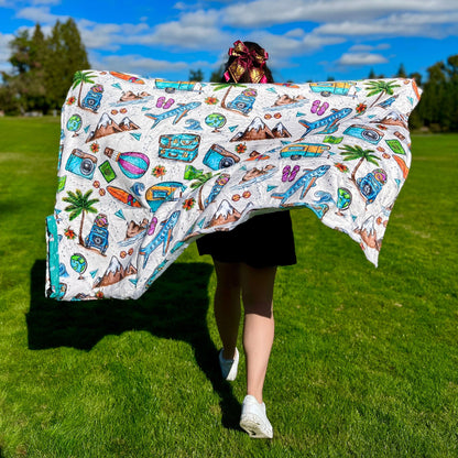 Travel Pattern: 2-in-1 Cozy Blanket Backpack | Mexican Cobichila | Teporingo