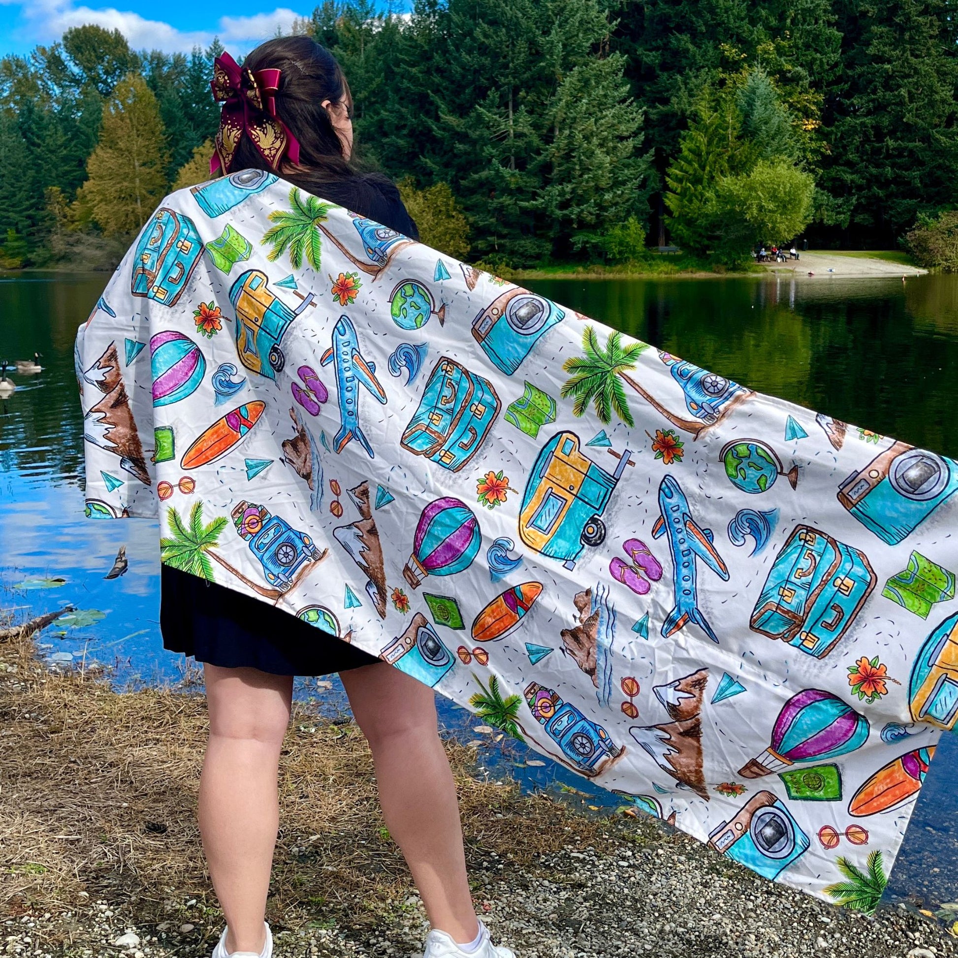 authentic kids beach towel backpack Travel Pattern: 2-in-1 Beach Towel Backpack | Mexican Mochitoalla