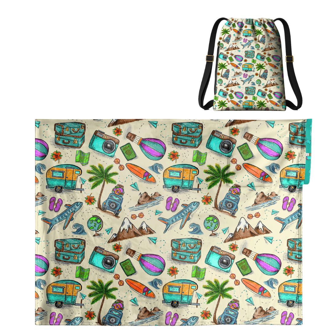 Travel Pattern: 2-in-1 Cozy Blanket Backpack | Mexican Cobichila | Teporingo