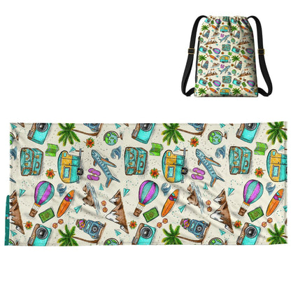 Travel Pattern: 2-in-1 Beach Towel Backpack | Mexican Mochitoalla | Teporingo