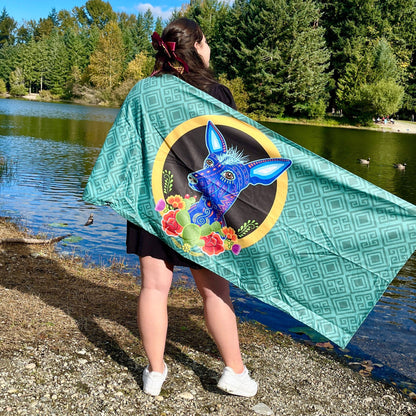 Xolo: 2-in-1 Beach Towel Backpack | Mexican Mochitoalla | Teporingo