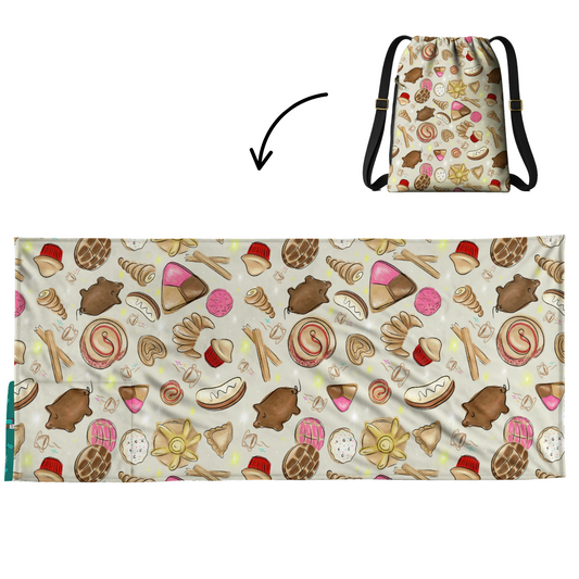 Pan Dulce 2-in-1 Beach Towel Backpack | Mexican Mochitoalla | Teporingo