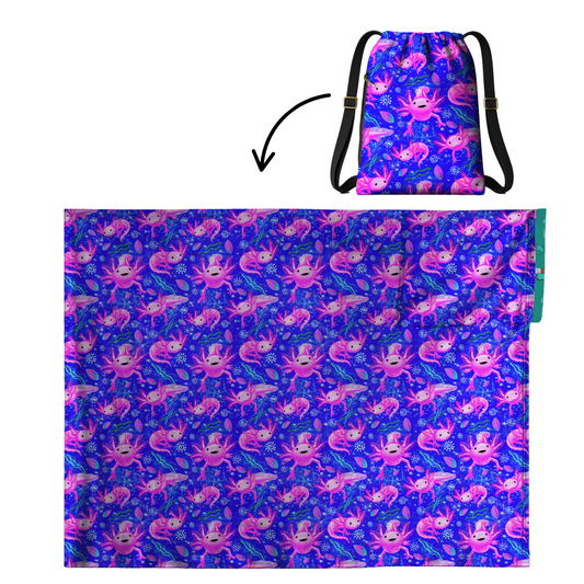 Patrón Ajolote 2 en 1: Manta-Mochila 