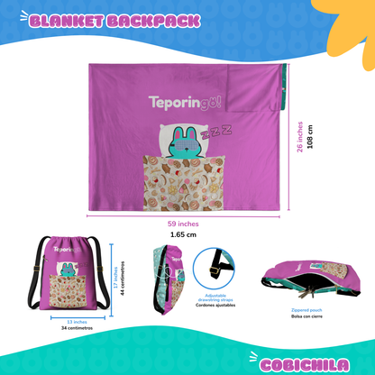 Catrin: 2-in-1 Cozy Blanket Backpack | Mexican Cobichila | Teporingo