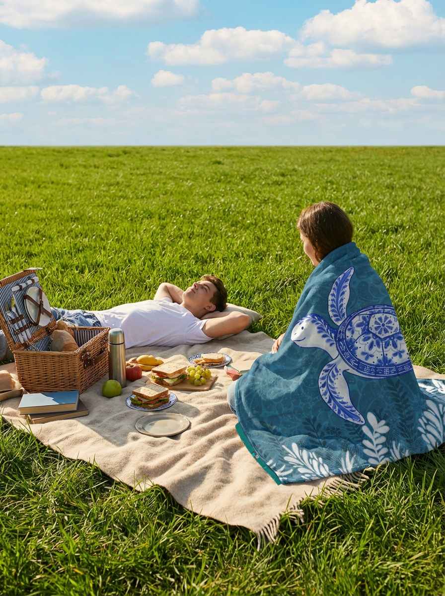 Sea Turtle: 2-in-1 Cozy Blanket Backpack | Mexican Cobichila | Teporingo