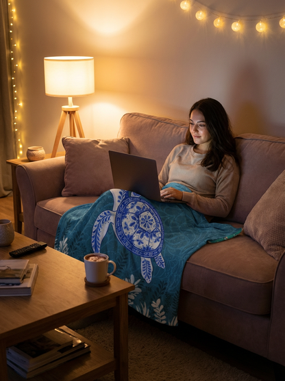 Sea Turtle: 2-in-1 Cozy Blanket Backpack | Mexican Cobichila | Teporingo