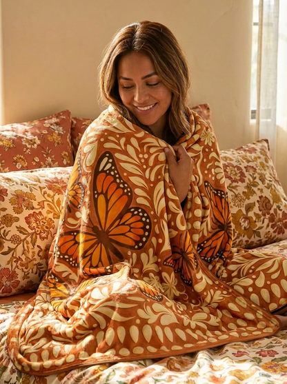 Monarch butterfly: 2-in-1 Cozy Blanket Backpack | Mexican Cobichila | Teporingo