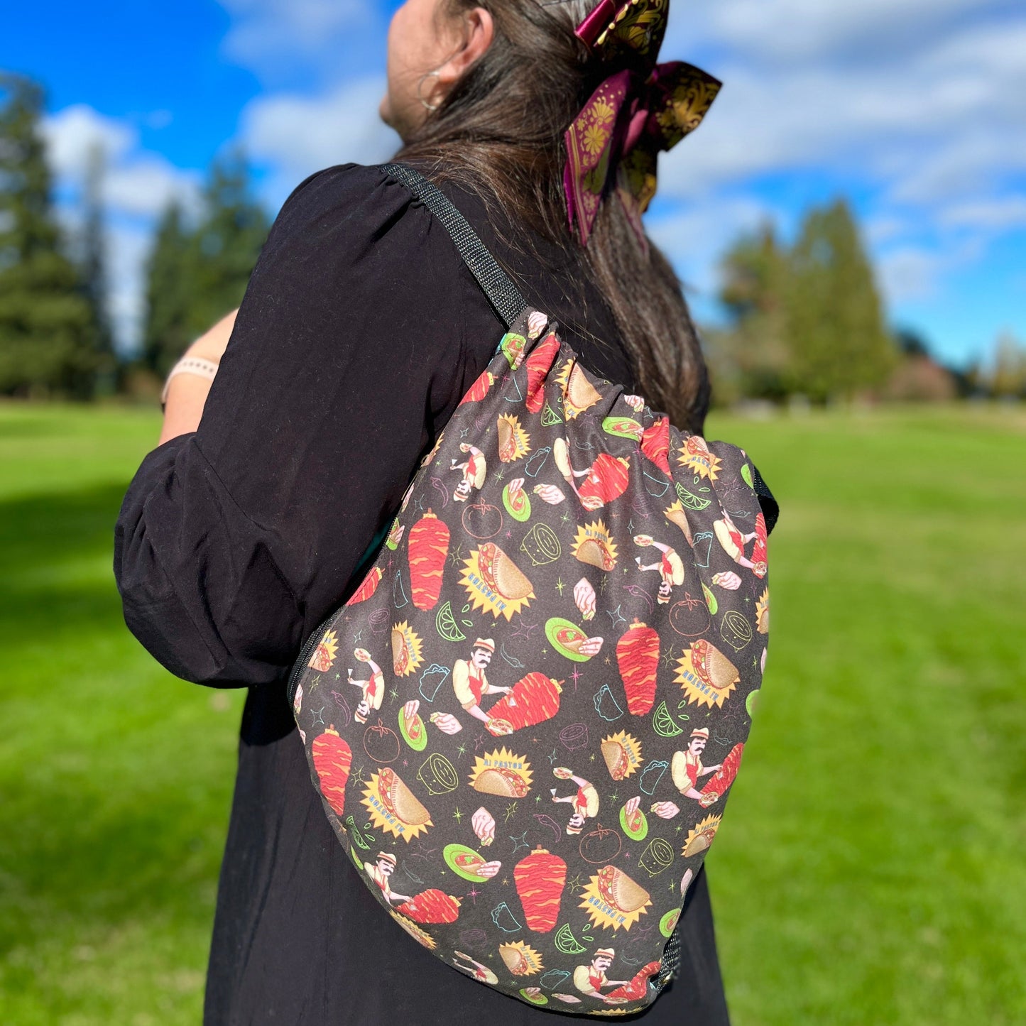 Tacos pattern 2 in 1: Blanket-Backpack